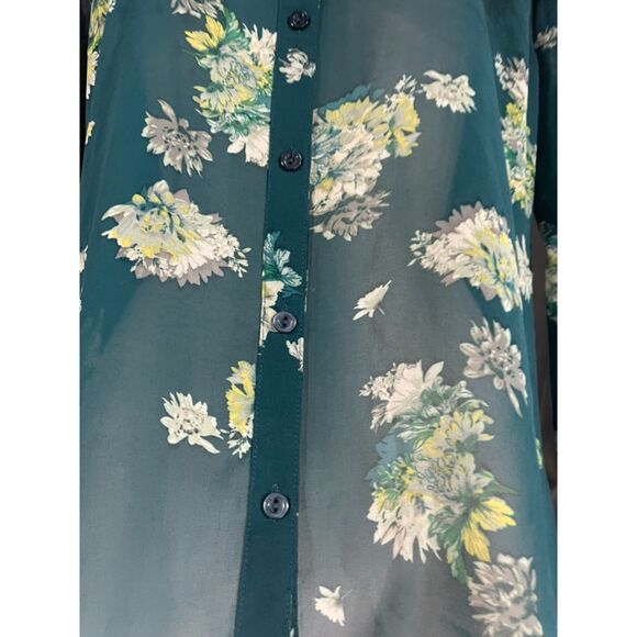 Teal beautiful Lauren Conrad blouse size M - Picture 11 of 11